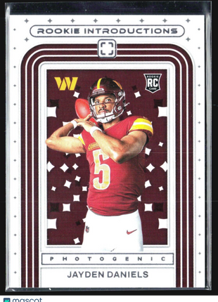 2024 Panini Photogenic Jayden Daniels Rookie Introductions Rc #7