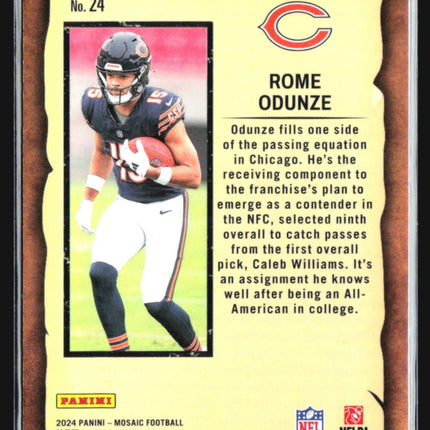 2024 Panini Mosaic - Notoriety #24 Rome Odunze (RC)