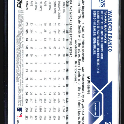 2023 Topps Chrome Sapphire Edition - Future Stars #215 Wander Franco