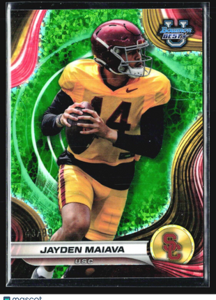 2024 Bowman University Best Jayden Maiava Green /99 #40