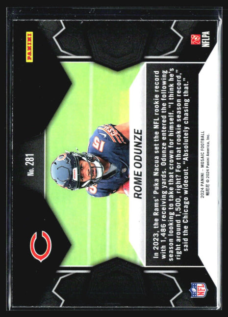 2024 Panini Mosaic - NFL Debut #281 Rome Odunze (RC)