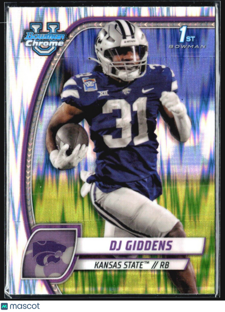 2024 Bowman University Chrome - #33 DJ Giddens (RC) Stealth