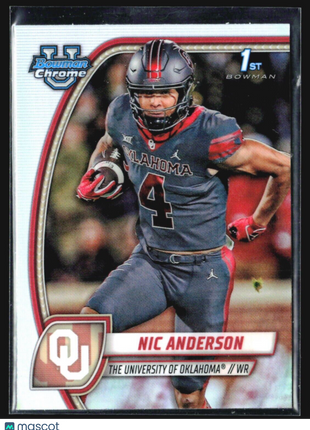 2024 Bowman University Chrome - #136 Nic Anderson (RC) Refractor