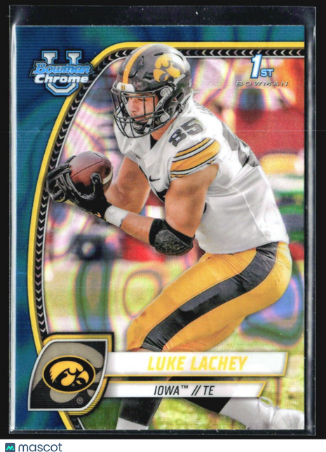 2024 Bowman University Chrome - #122 Luke Lachey (RC) 1st Teal Lava