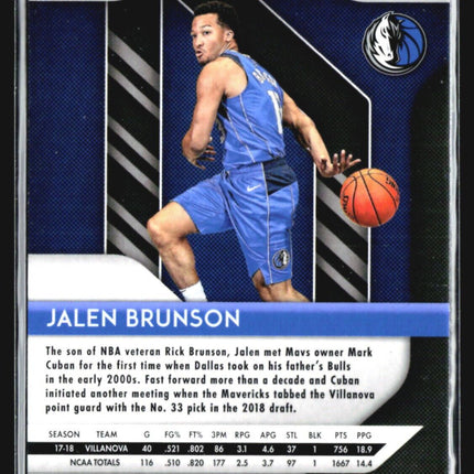 2018-19 Panini Prizm - #250 Jalen Brunson (RC)