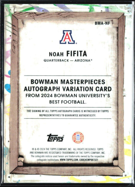 2024 Bowman University Best Masterpieces Noah Fifita Auto /100 #BMA-NF