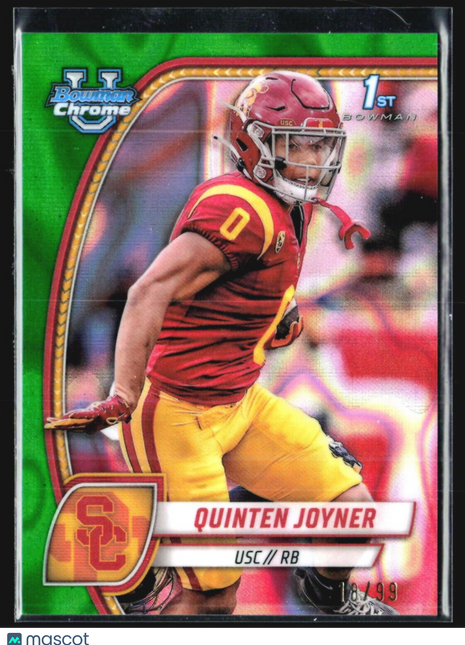 2024 Bowman University Chrome - #146 Quinten Joyner (RC) Green Lava /99