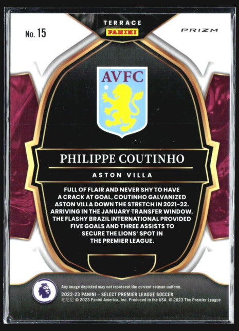 2022-23 Panini Select Philippe Coutinho Pin Ice #15