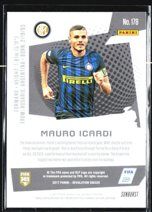 2017 Panini Revolution Mauro Icardi #178 Sunburst