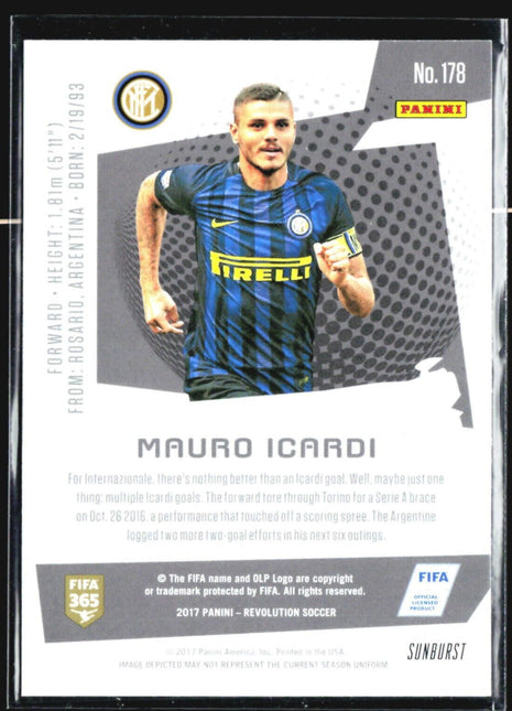 2017 Panini Revolution Mauro Icardi #178 Sunburst