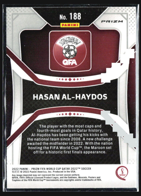 2022 Panini Prizm World Cup Hasan Al-Haydos Green Wave Rc #188