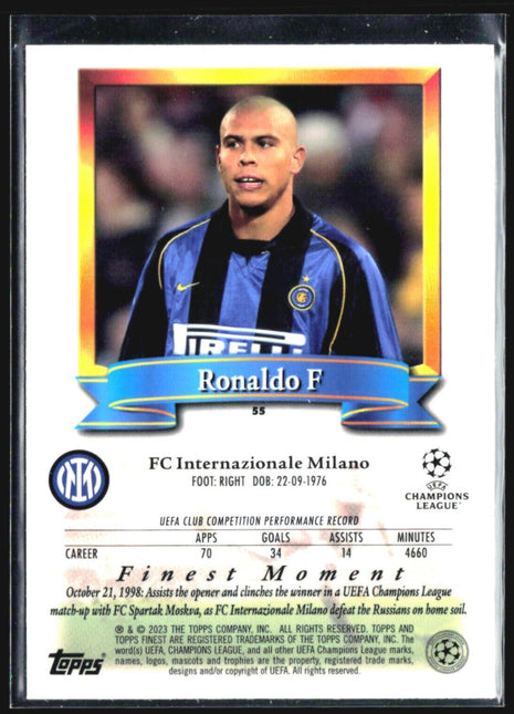 2022-23 Topps Finest Flashback Ronaldo Finest Moment