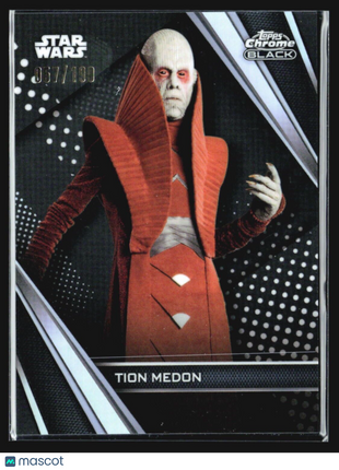 2023 Topps Chrome Black Star Wars Tion Medon #58 /199