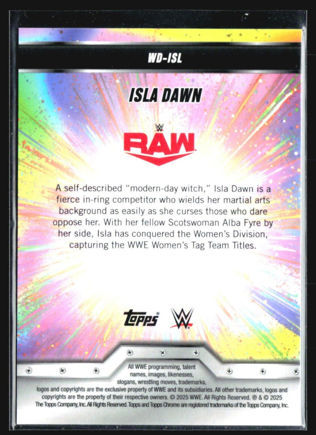 2025 Topps Chrome WWE Isla Dawn Women's Division Gold /50 #WD-ISL