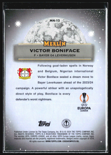 2023-24 Topps Merlin UEFA Club Mystic Nights #MN-12 Victor Boniface