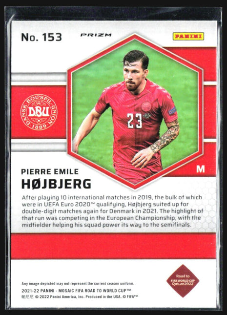 2021-22 Panini Mosaic FIFA #153 Pierre-Emile Hojbjerg Neon Orange