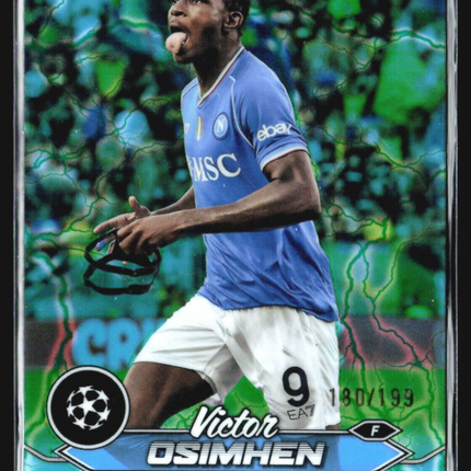2023-24 Stadium Chrome Victor Osimhen Green Electric Charge /199
