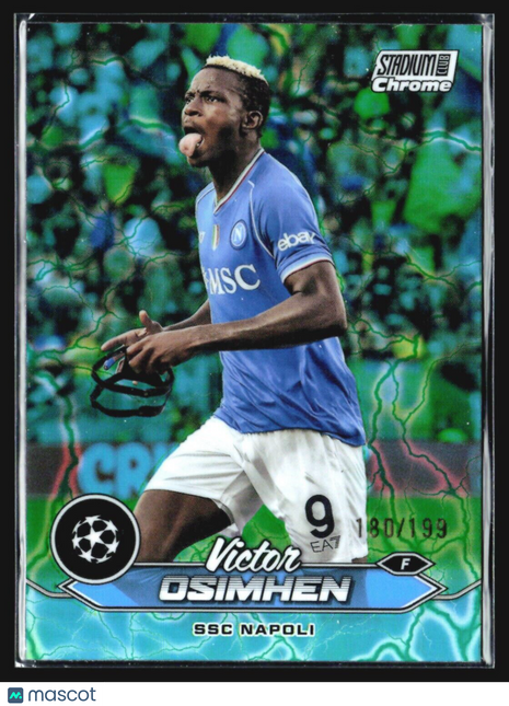 2023-24 Stadium Chrome Victor Osimhen Green Electric Charge /199