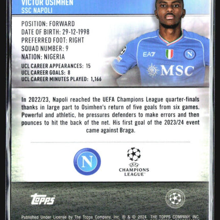 2023-24 Stadium Chrome Victor Osimhen Green Electric Charge /199