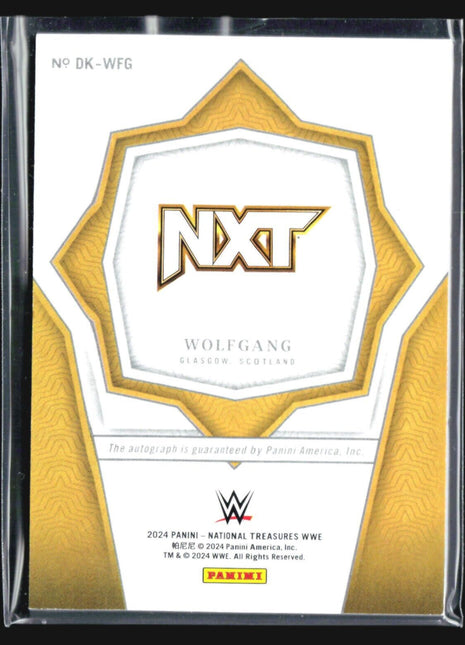 2024 Panini National Treasures WWE - Definitive Ink #DK-WFG Wolfgang /75