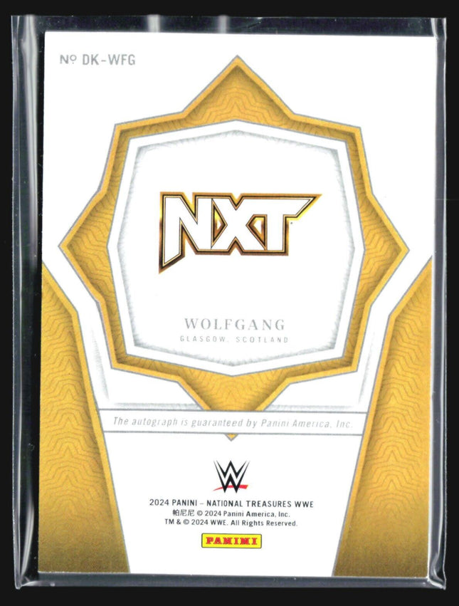 2024 Panini National Treasures WWE - Definitive Ink #DK-WFG Wolfgang /75