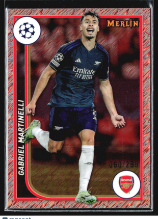 2023-24 Topps Merlin Gabriel Martinelli Pink Shimmer /299 #10