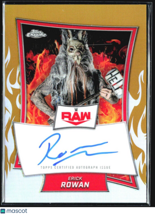2025 Topps Chrome WWE Erick Rowan Gold Refractor Auto /50