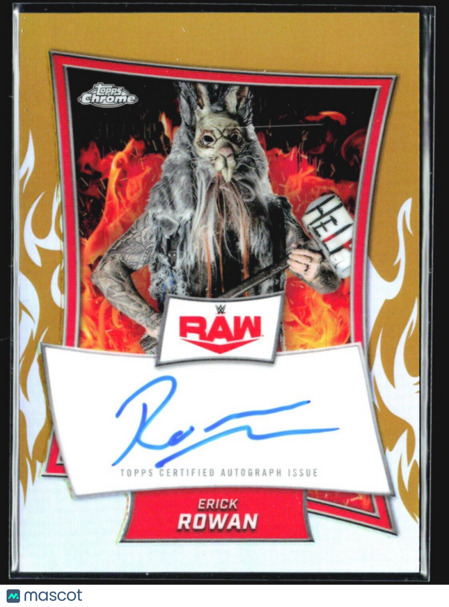2025 Topps Chrome WWE Erick Rowan Gold Refractor Auto /50