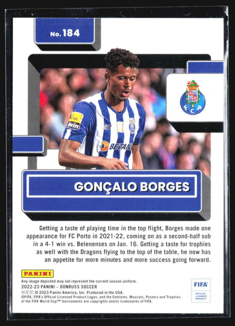 2022-23 Panini Donruss Goncalo Borges Rated Rookie Glitter #184