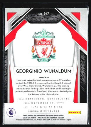 2020-21 Panini Prizm Premier League - #247 Georginio Wijnaldum Red Ice