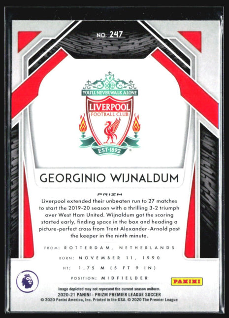 2020-21 Panini Prizm Premier League - #247 Georginio Wijnaldum Red Ice