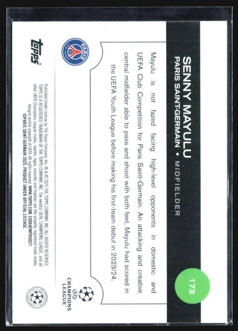 2024-25 Topps Senny Mayulu #173 Rc