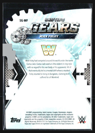2025 Topps Chrome WWE Mick Foley Shfiting Gears Gold Refractor /50