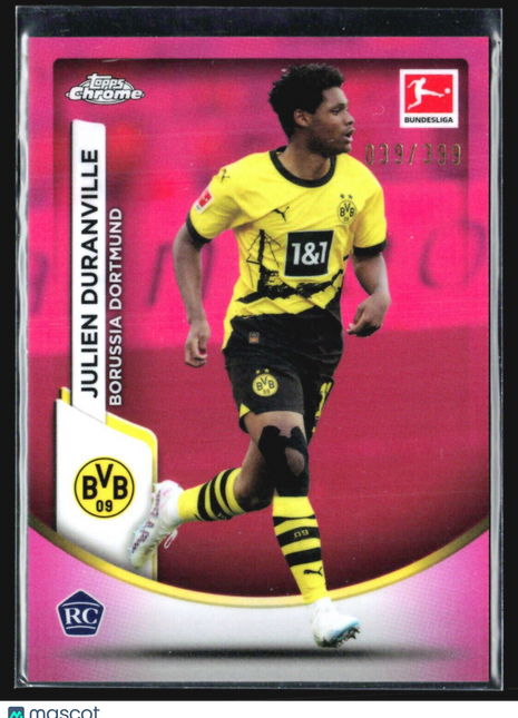2023-24 Topps Chrome Julien Duranville Pink Refractor Rc /399 #27