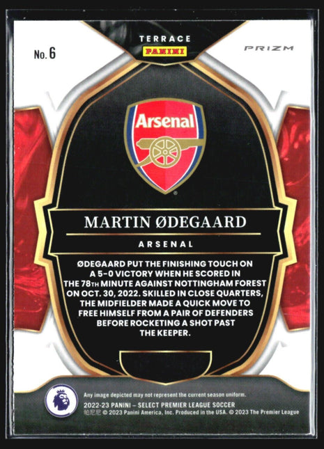2022-23 Panini Select Premier League - Terrace #6 Martin Odegaard Pink Ice