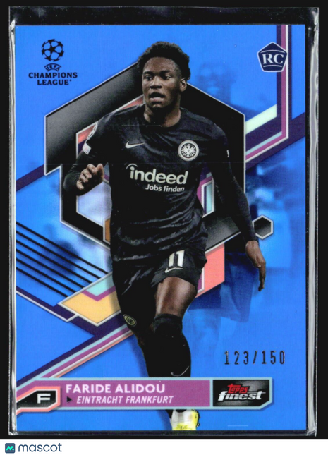 2022-23 Topps Finest Faride Alidou Rc Blue Refractor /150 #54