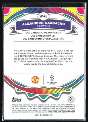 2023-24 Stadium Chrome Say Cheese Alejandro Garnacho #SC-AG