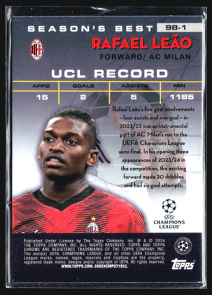 2023-24 Topps Chrome Shooting Stars Rafael Leao Refractor #98-1
