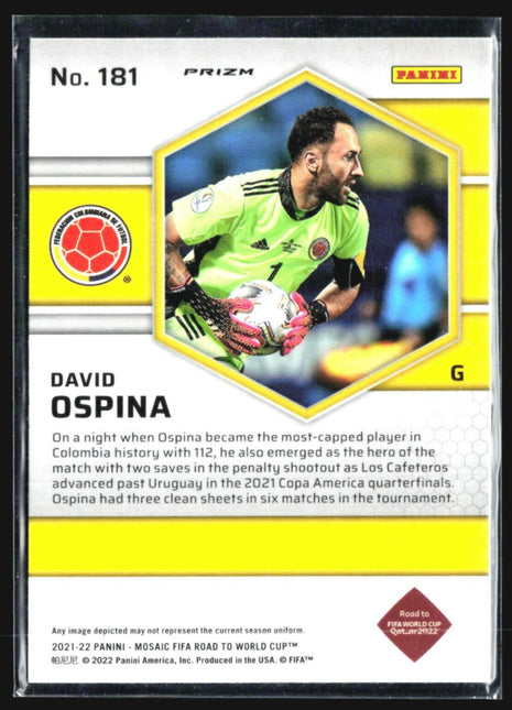 2021-22 Panini Mosaic David Ospina Neon Orange #181