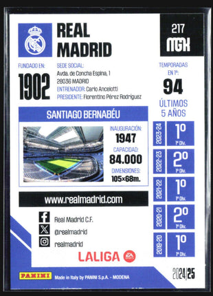 2024-25 Panini Megacrack Real Madrid Raindbow Foil #217