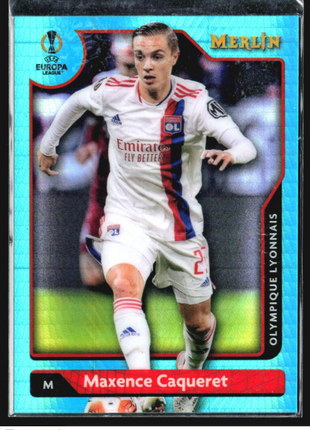 2021-22 Topps Merlin Maxence Caqueret Teal #96