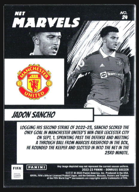 2023-24 Panini Donruss Net Marvels Jadon Sancho #24