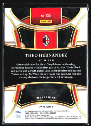 2023-24 Panini Select Theo Hernandez Purple Mojo Mezzanine #135