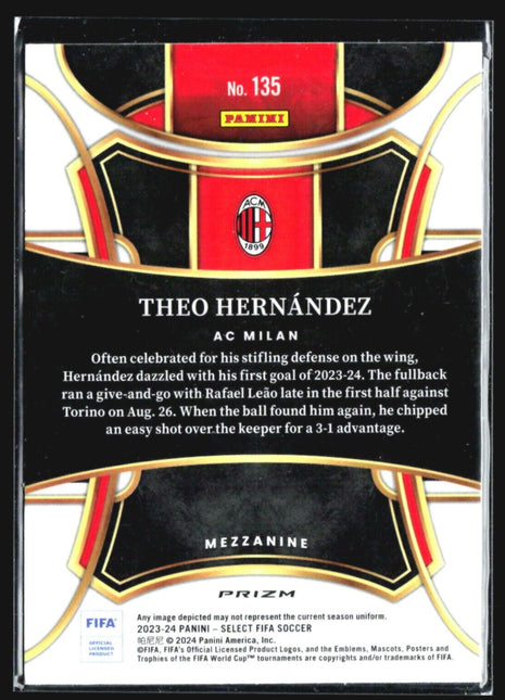 2023-24 Panini Select Theo Hernandez Purple Mojo Mezzanine #135