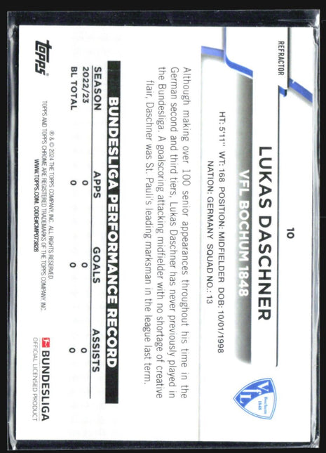 2023-24 Topps Chrome Lukas Daschner Xfractor /250 #10