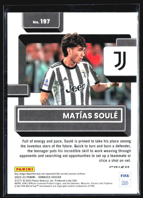 2022-23 Panini Donruss - Rated Rookie #197 Matias Soule (RC) Silver