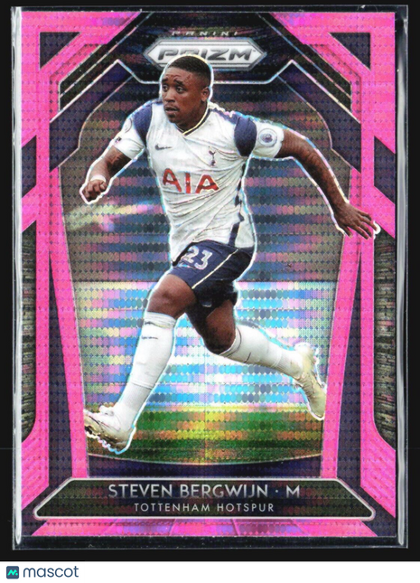 2020-21 Panini Prizm Premier League - #163 Steven Bergwijn pink pulsar