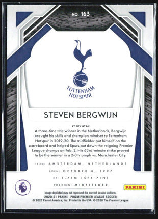 2020-21 Panini Prizm Premier League - #163 Steven Bergwijn pink pulsar