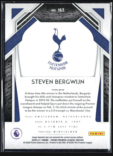 2020-21 Panini Prizm Premier League - #163 Steven Bergwijn pink pulsar