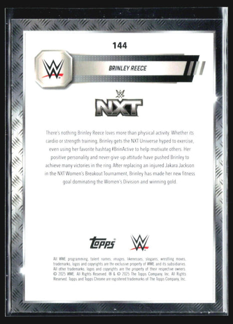 2025 Topps Chrome WWE Brinley Reece Speckle /249 #144